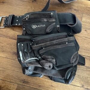 Lautus Brown Leather Toolbelt Organizer